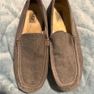 UGG Men's Charcoal Suede Slip-Ons